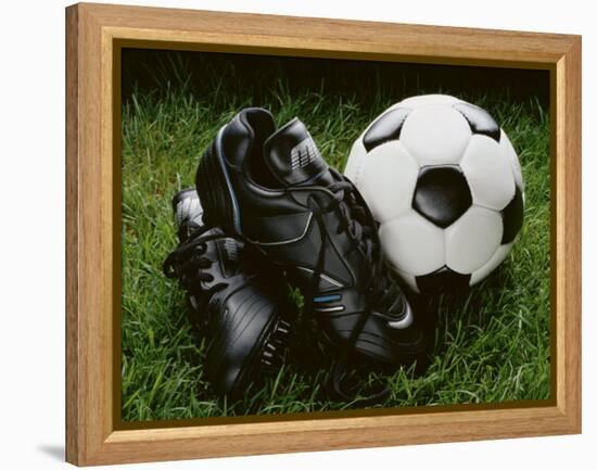 Soccer Still Life-null-Framed Premier Image Canvas