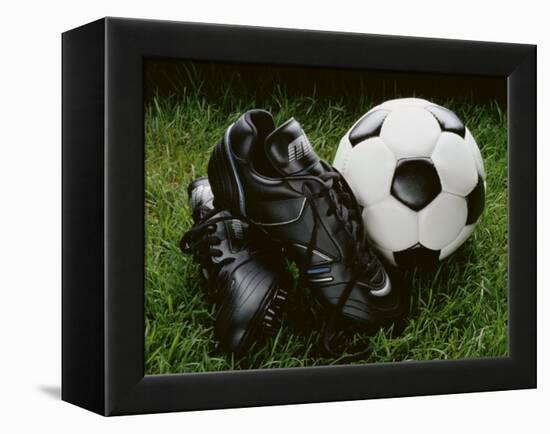 Soccer Still Life-null-Framed Premier Image Canvas