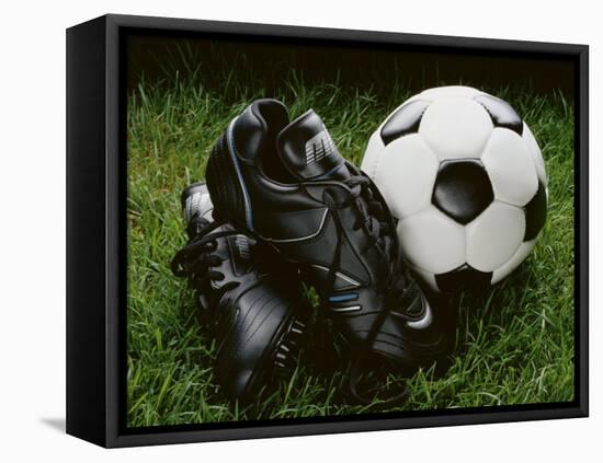 Soccer Still Life-null-Framed Premier Image Canvas