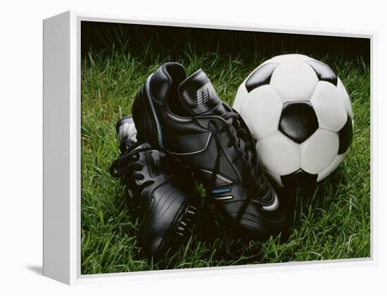 Soccer Still Life-null-Framed Premier Image Canvas