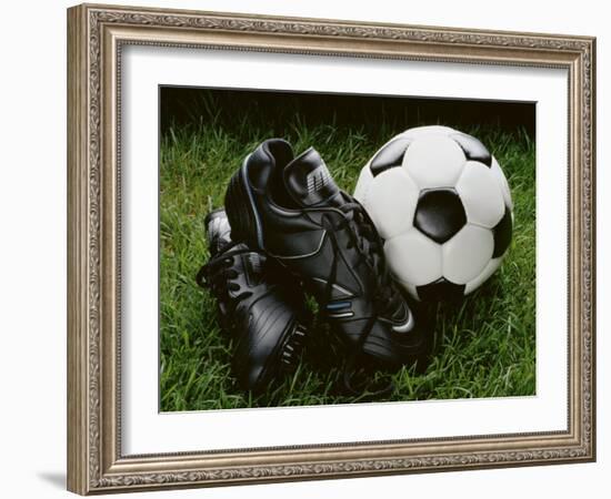 Soccer Still Life-null-Framed Photographic Print