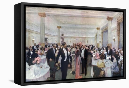 Social, Berkeley Dining-AC Michael-Framed Stretched Canvas