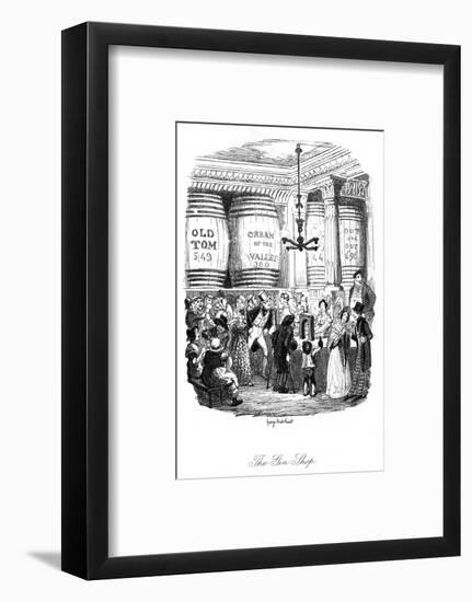 Social, Gin Shop 1836-George Cruikshank-Framed Photographic Print