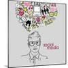 Social Network Doodles. Handsome Men With Thought Bubble-Alisa Foytik-Mounted Art Print