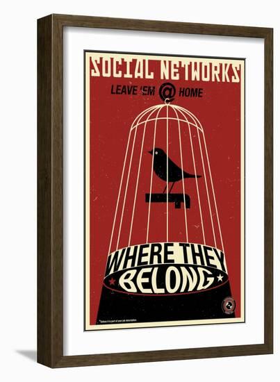 Social Networkingred-Steve Thomas-Framed Giclee Print