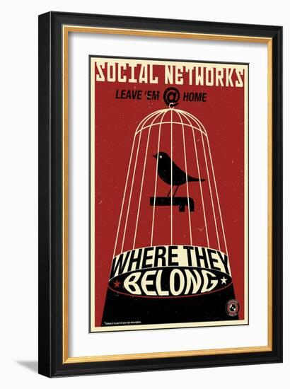 Social Networkingred-Steve Thomas-Framed Giclee Print