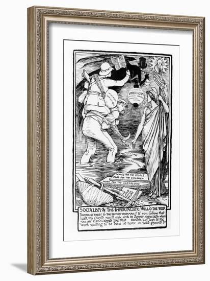 Socialism and the Imperialistic Will O the Wisp, 1901-Walter Crane-Framed Giclee Print