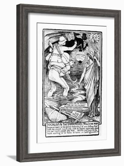 Socialism and the Imperialistic Will O the Wisp, 1901-Walter Crane-Framed Giclee Print