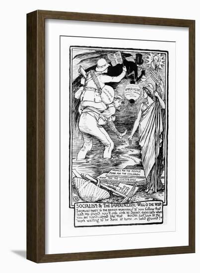 Socialism and the Imperialistic Will O the Wisp, 1901-Walter Crane-Framed Giclee Print