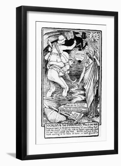 Socialism and the Imperialistic Will O the Wisp, 1901-Walter Crane-Framed Giclee Print