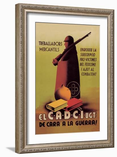 Socialist Trade Union Poster-I. Vicens-Framed Art Print