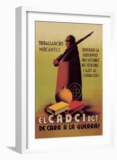 Socialist Trade Union Poster-I. Vicens-Framed Art Print