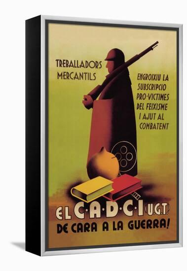 Socialist Trade Union Poster-I. Vicens-Framed Stretched Canvas