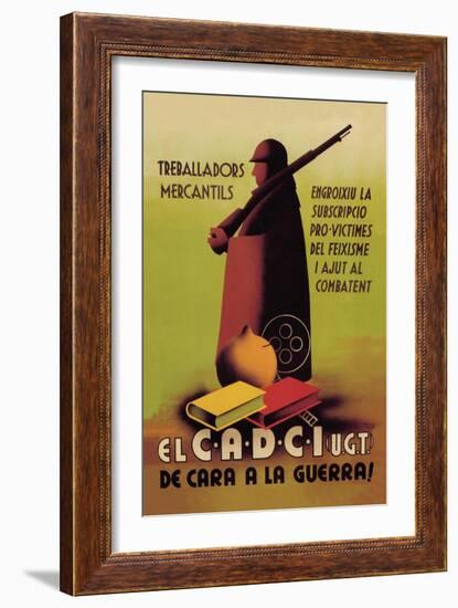 Socialist Trade Union Poster-I. Vicens-Framed Art Print