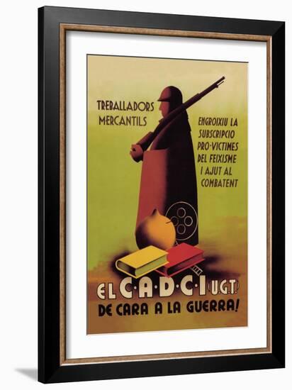 Socialist Trade Union Poster-I. Vicens-Framed Art Print