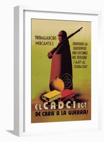 Socialist Trade Union Poster-I. Vicens-Framed Art Print