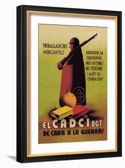 Socialist Trade Union Poster-I. Vicens-Framed Art Print