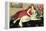 Socialite with Borzoi-null-Framed Stretched Canvas