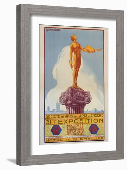 Societe Des Amis Des Arts D'Angers Exposition Poster-E. Henry Karcher-Framed Giclee Print