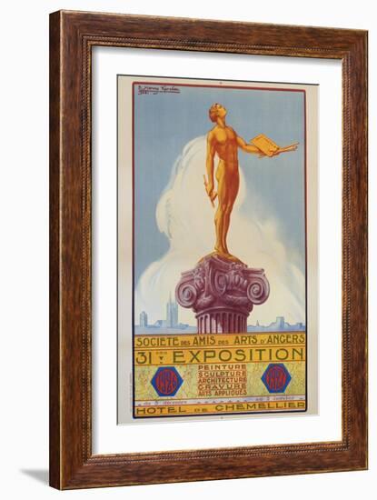 Societe Des Amis Des Arts D'Angers Exposition Poster-E. Henry Karcher-Framed Giclee Print