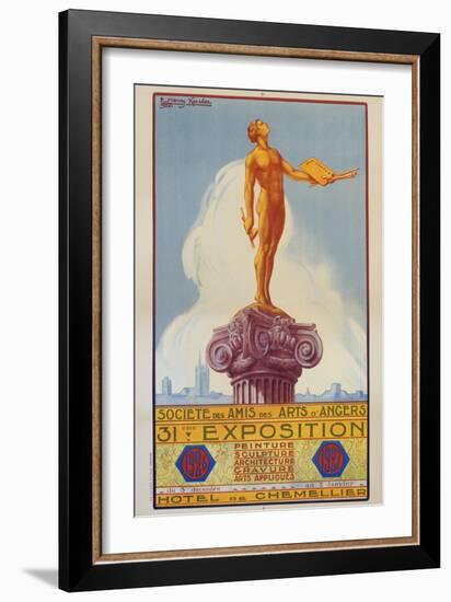 Societe Des Amis Des Arts D'Angers Exposition Poster-E. Henry Karcher-Framed Giclee Print