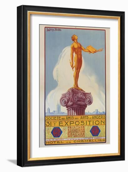 Societe Des Amis Des Arts D'Angers Exposition Poster-E. Henry Karcher-Framed Giclee Print