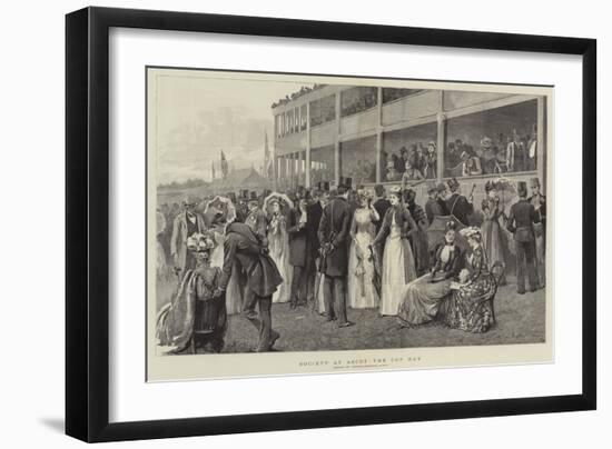 Society at Ascot, the Cup Day-Arthur Hopkins-Framed Giclee Print