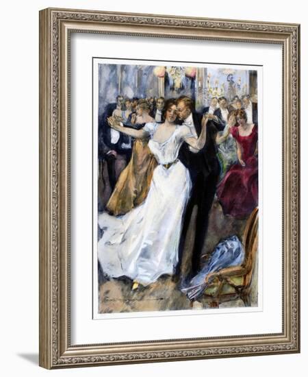 Society Ball, C1900-Hal Hurst-Framed Giclee Print