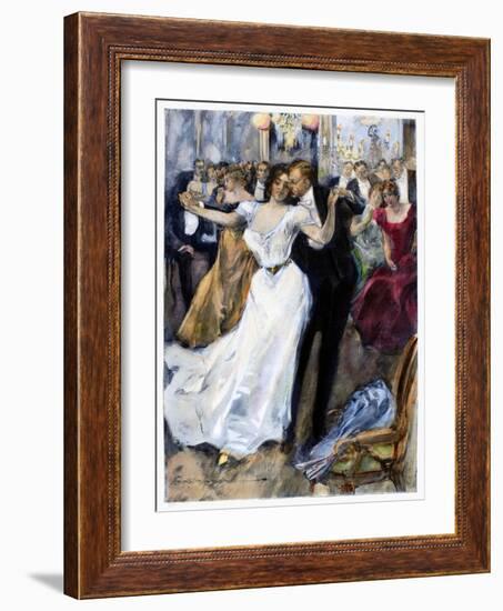 Society Ball, C1900-Hal Hurst-Framed Giclee Print