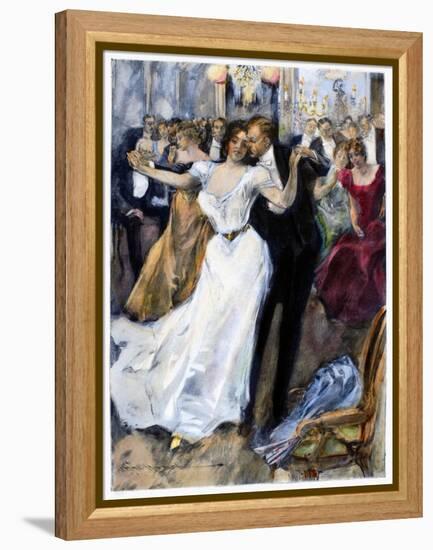 Society Ball, C1900-Hal Hurst-Framed Premier Image Canvas