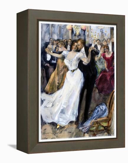 Society Ball, C1900-Hal Hurst-Framed Premier Image Canvas