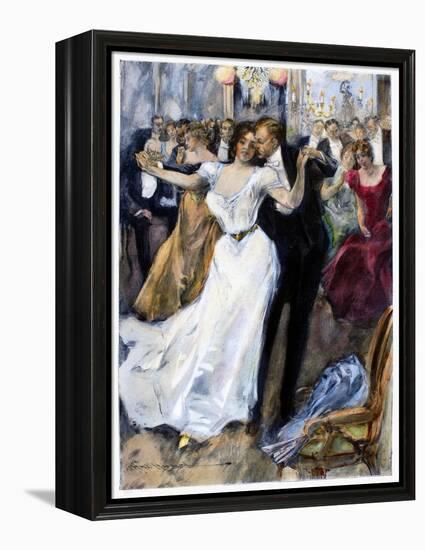 Society Ball, C1900-Hal Hurst-Framed Premier Image Canvas