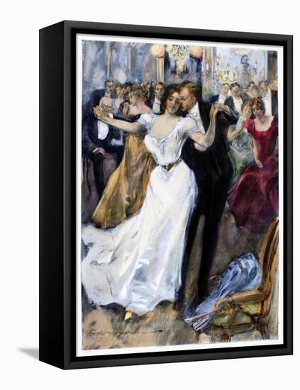 Society Ball, C1900-Hal Hurst-Framed Premier Image Canvas