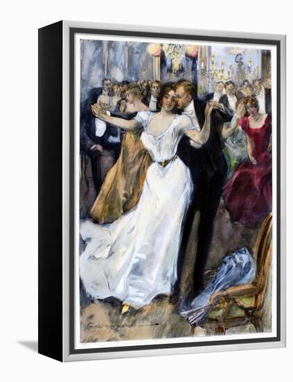 Society Ball, C1900-Hal Hurst-Framed Premier Image Canvas