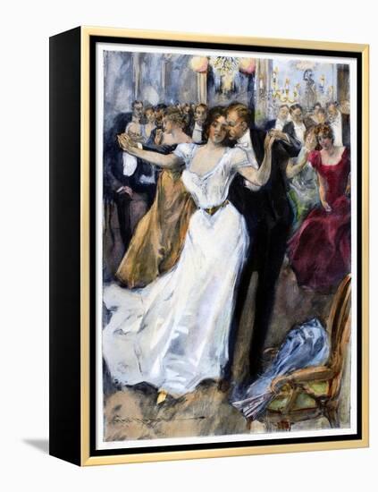 Society Ball, C1900-Hal Hurst-Framed Premier Image Canvas