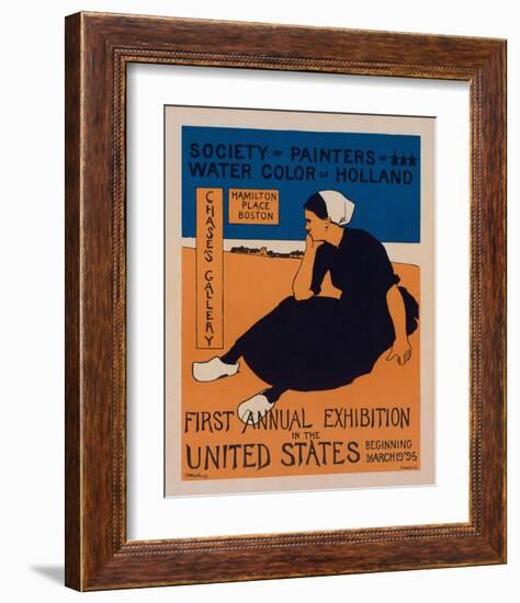 Society of painters-Charles Woodbury-Framed Art Print