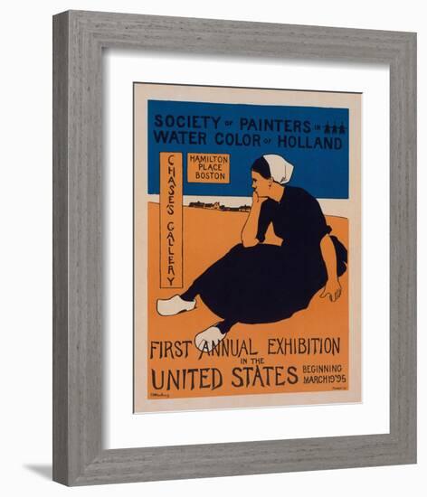 Society of painters-Charles Woodbury-Framed Art Print