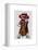 Sock Monkey and Cello-Fab Funky-Framed Stretched Canvas