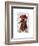 Sock Monkey and Cello-Fab Funky-Framed Art Print