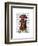 Sock Monkey and Cello-Fab Funky-Framed Art Print