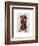 Sock Monkey and Cello-Fab Funky-Framed Art Print