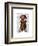 Sock Monkey and Cello-Fab Funky-Framed Art Print