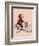 Sock Monkey on Bicycle-Fab Funky-Framed Art Print