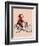 Sock Monkey on Bicycle-Fab Funky-Framed Art Print