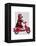 Sock Monkey on Moped-Fab Funky-Framed Stretched Canvas