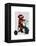 Sock Monkey on Tricycle-Fab Funky-Framed Stretched Canvas