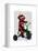 Sock Monkey on Tricycle-Fab Funky-Framed Stretched Canvas