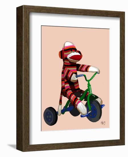 Sock Monkey Tricycle-Fab Funky-Framed Premium Giclee Print