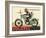 Socovel Motorcycles - The Moto Gives You Wings - Vintage Advertising Poster, 1940-Guy Georget-Framed Art Print