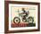 Socovel Motorcycles - The Moto Gives You Wings - Vintage Advertising Poster, 1940-Guy Georget-Framed Art Print